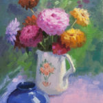 Flowers and Blue Jar